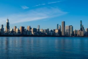 City skyline photographed to represent the U.S. economy